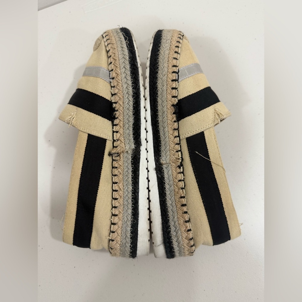 GoGo Shoes Womens Striped Espadrille Size 9,5 (40)